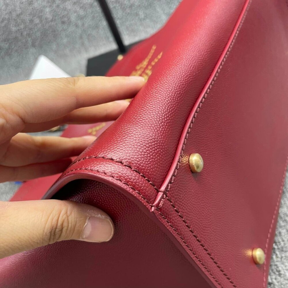 100% Authentic CHANEL DeauVille Medium Leather Satchel Bag - Picture 6 of 16